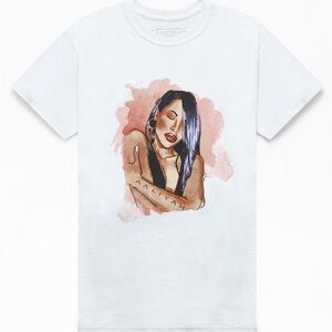 Aaliyah Watercolor T-Shirt white